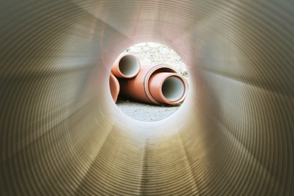 view from inside of a pipe