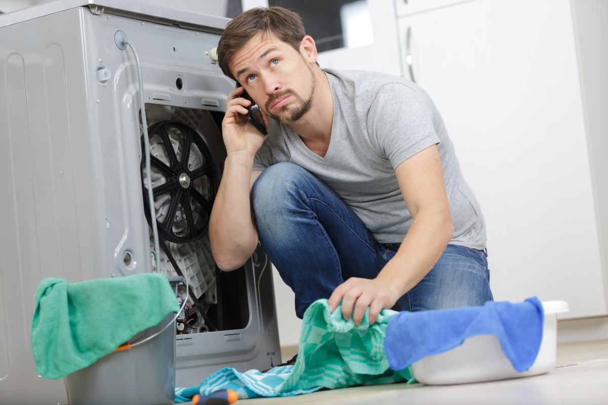 A leaking washing machine hose can cause plenty of flooding and property damage if not fixed. 