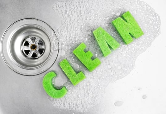 clean drain sponge letters