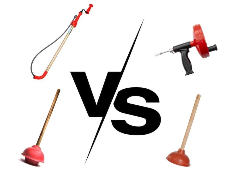 Toilet Auger vs Drain Snake & Toilet Plunger vs Drain Plunger