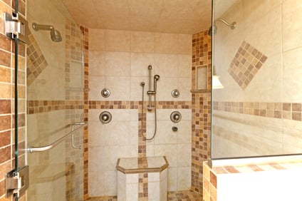 It's easiest to install shower tiles vertically and in panels.